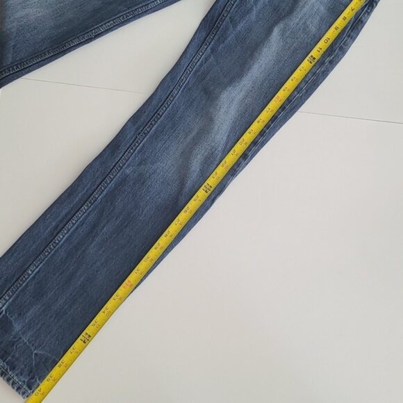 American Eagle Men's Slim Jeans Dark Blue Denim Fade 100% Cotton Size 30 X 34 - Picture 11 of 14